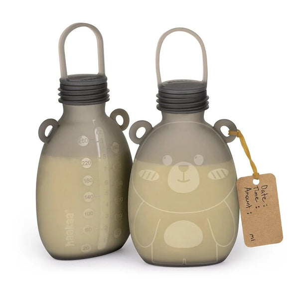 Haakaa Silikonepose til mælk, 2-pak – 260ml.