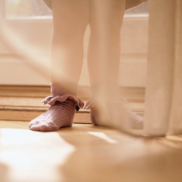 MP Lea Blonde Strømper, Uld - Rose Dust