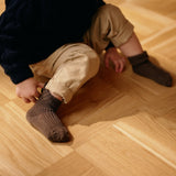 MP Kids Rib Strømper, Bomuld - Dark Brown