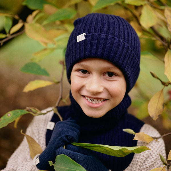 MP Kids Uppsala Halsedisse, Uld - Peacoat Blue
