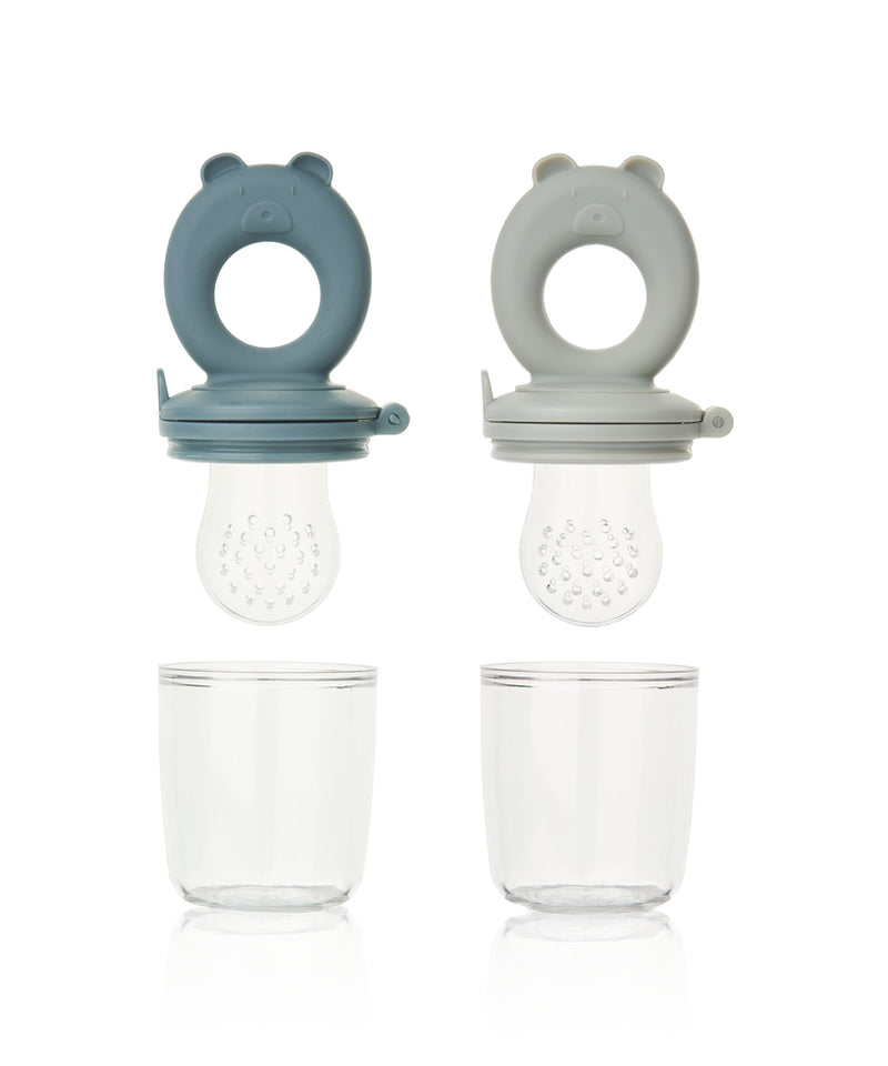 Liewood Miranda Bear Food Feeder, 2-Pack - Blue mix