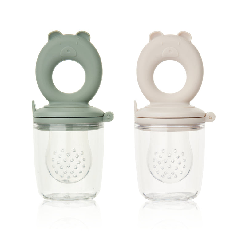 Liewood Miranda Bear Food Feeder, 2-Pack - Green mix