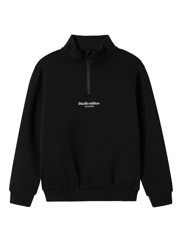 Name It Brody Sweat Zip Bluse - Black