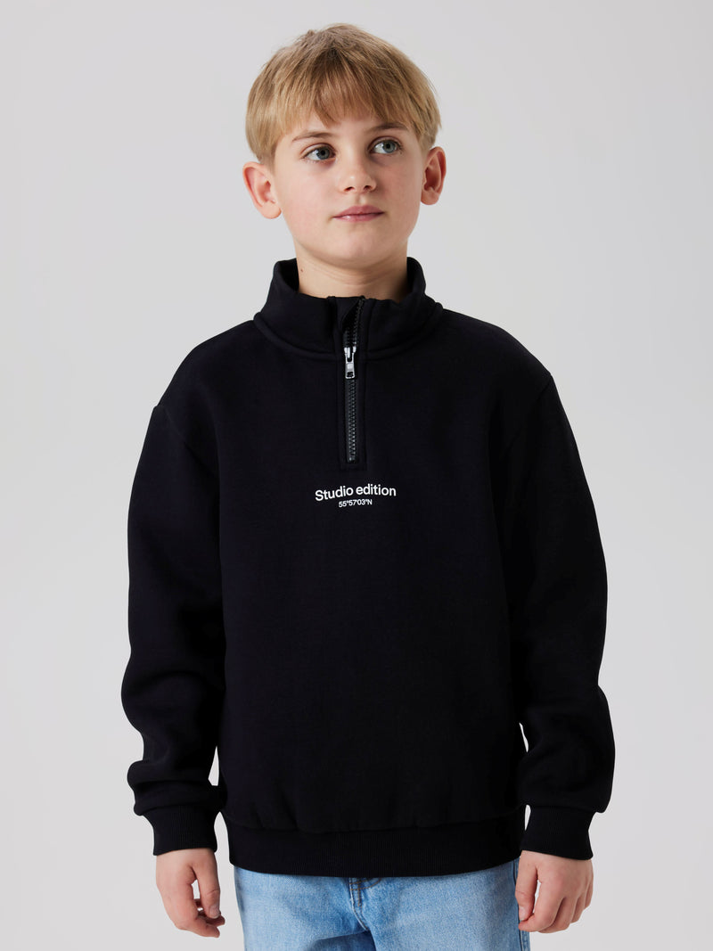 Name It Brody Sweat Zip Bluse - Black
