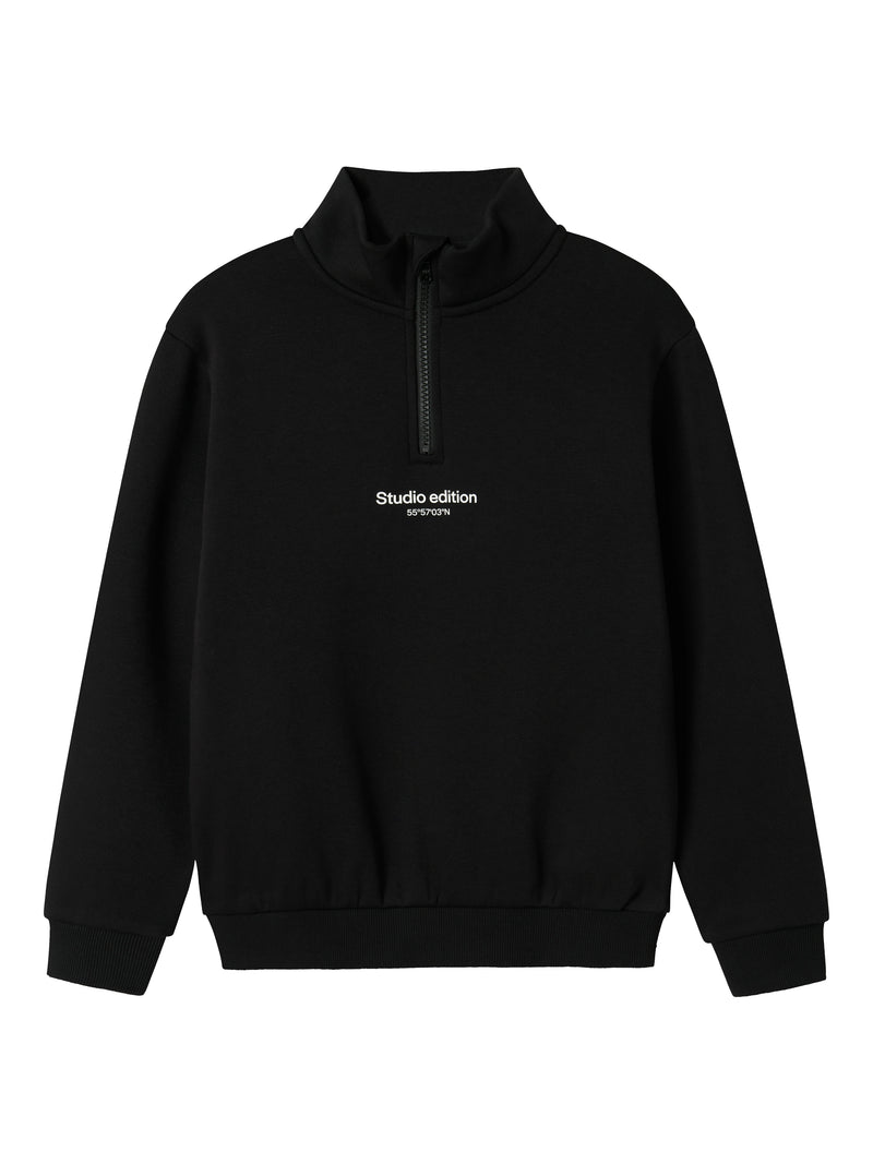 Name It Brody Sweat Zip Bluse - Black