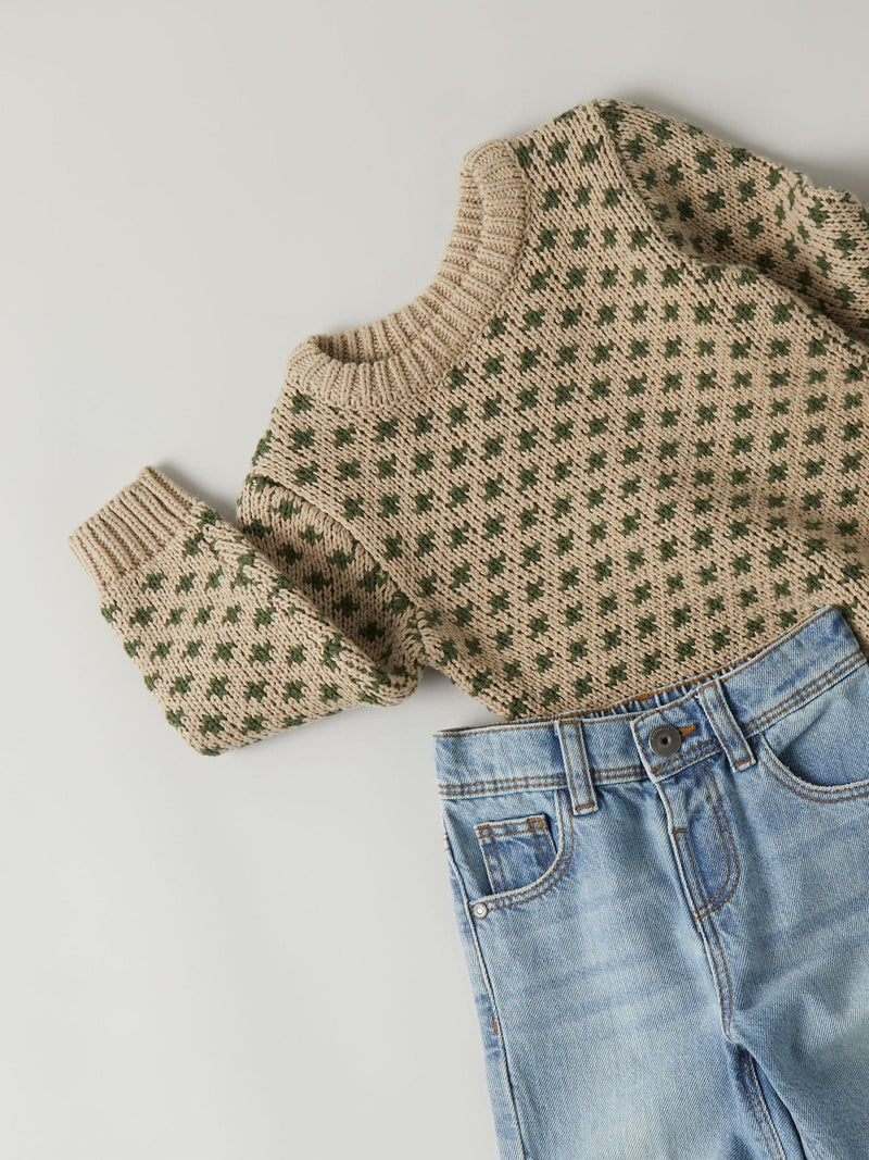 Name It NMMONIS Strik Bluse - Oxford Tan