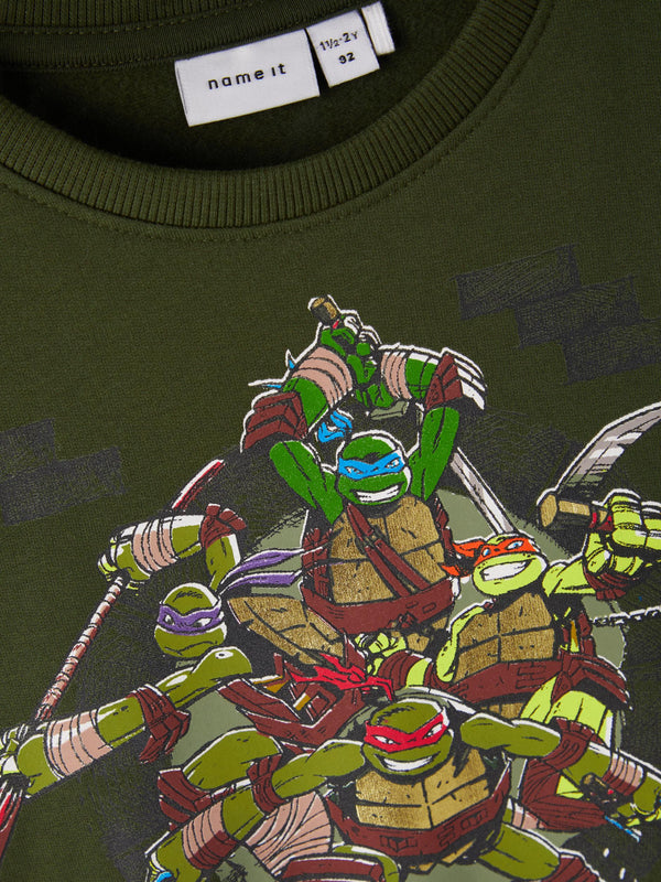 Name It NMMADAM Ninja Turtles Sweatshirt - Rifle Green
