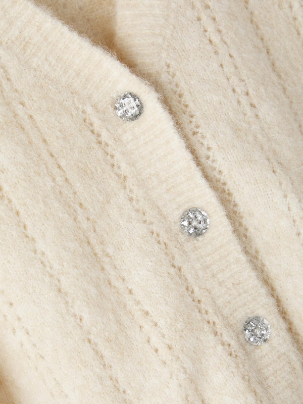 Name It NMFNESALLY Strik Cardigan - Buttercream