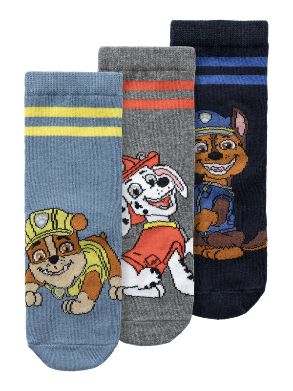 Name It Jax Paw Patrol Strømper, 3-pak - Mix Blue