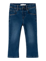 Name It Salli Boot Fleece Jeans - Dark Blue Denim