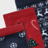 Name It Christmas Strømper, 3-pak - Dark Sapphire