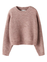 Name It Holly Boxy Short Strik Bluse - Deauville Mauve
