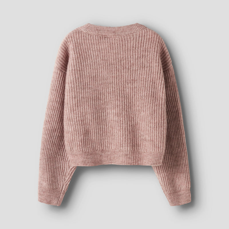 Name It Holly Boxy Short Strik Bluse - Deauville Mauve