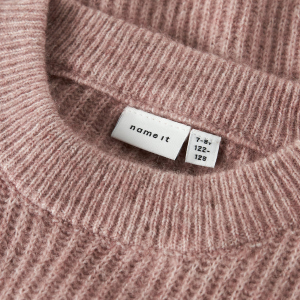 Name It Holly Boxy Short Strik Bluse - Deauville Mauve