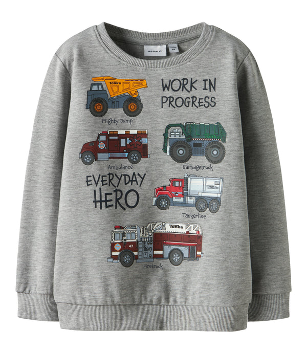 Name It Morson Tonka Bluse - Grey Melange