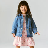 Name It Luna Glitter Enhjørning Denim Jakke - Medium Blue