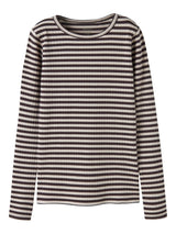 Name It Suraja XSL Bluse - Black Coffee/Peyote