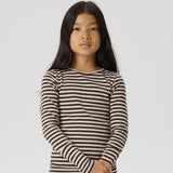 Name It Suraja XSL Bluse - Black Coffee/Peyote