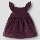 Name It Felina Fløjls Spencer Kjole - Catawba Grape Glitter Bows