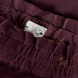 Name It Bella Wide Fløjls Bukser - Catawba Grape Glitter Bows