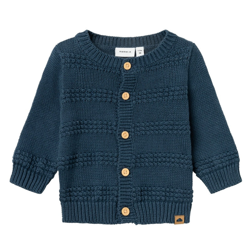 Name It Losso Strik Cardigan - Dark Denim