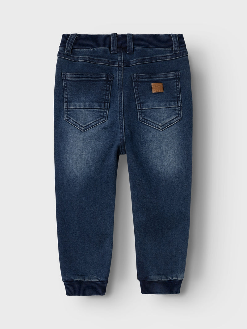 Name It Ben Baggy Fleece Jeans - Dark Blue Denim