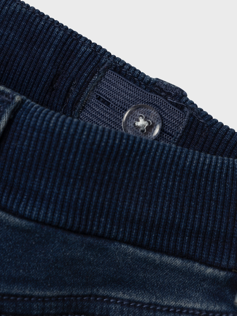 Name It Ben Baggy Fleece Jeans - Dark Blue Denim