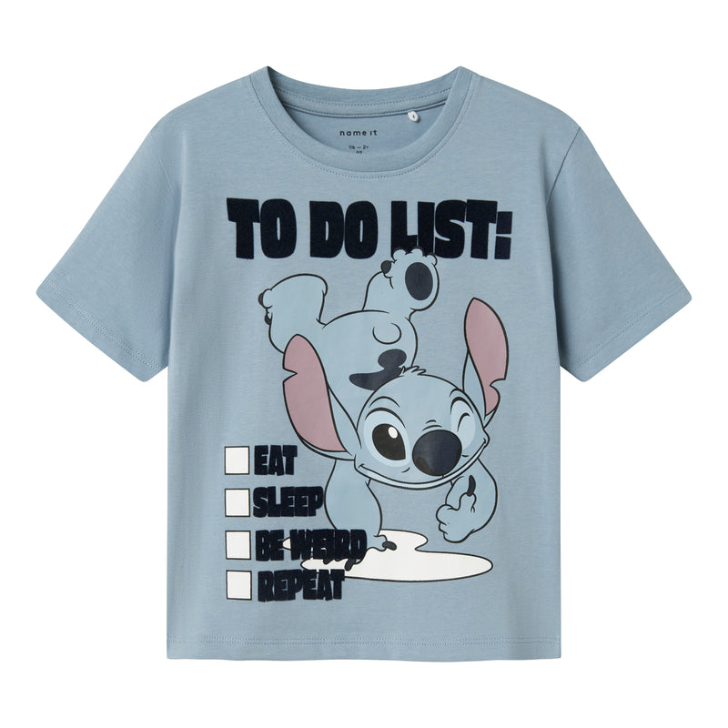 Name It Judd Stitch T-Shirt - Dusty Blue