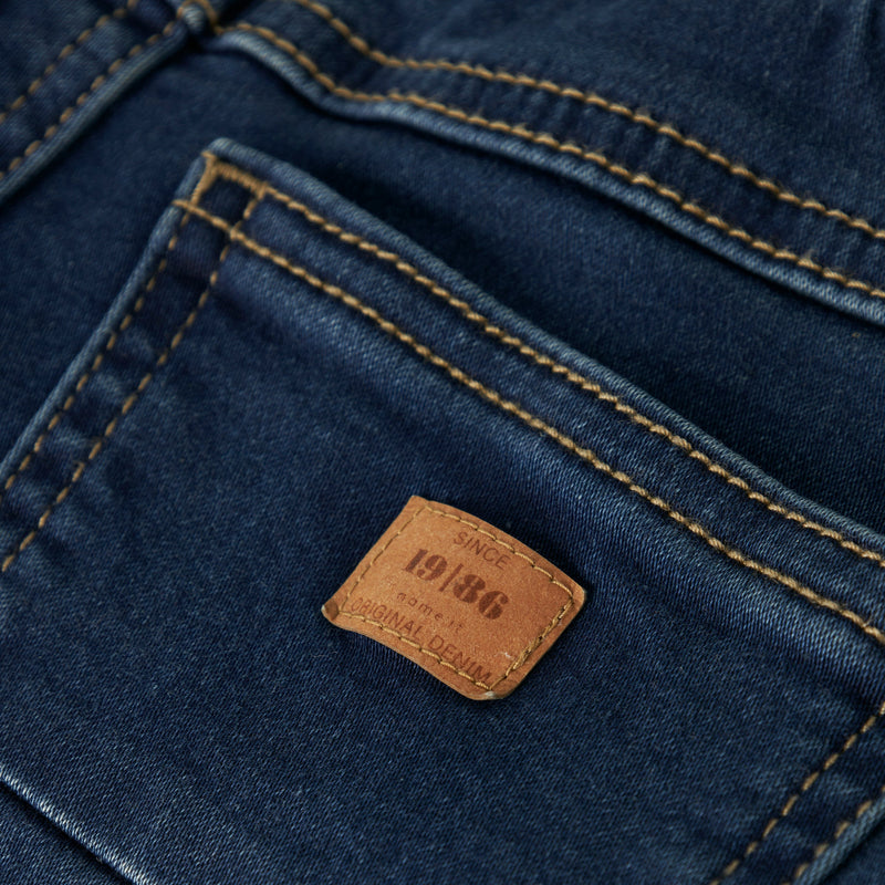 Name It Ben Baggy Fleece Jeans - Dark Blue Denim