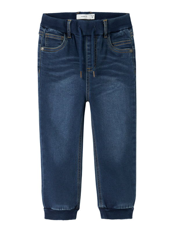 Name It Ben Baggy Fleece Jeans - Dark Blue Denim