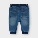 Name It Ben Baggy Fleece Jeans - Medium Blue Denim