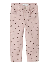 Name It Rose Straight Bukser - Burnished Lilac Heart