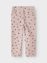 Name It Rose Straight Bukser - Burnished Lilac Heart