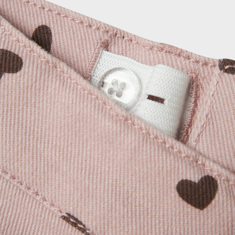 Name It Rose Straight Bukser - Burnished Lilac Heart