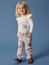 Name It Rose Straight Bukser - Burnished Lilac Heart