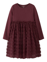 Name It Sykia Tulle Tyl Kjole - Burgundy