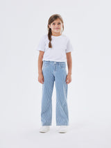 Name It Rose Wide Denim Jeans - Blue Stripe