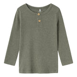 Name It Kab Bluse - Dusty Olive Melange