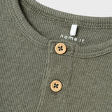 Name It Kab Bluse - Dusty Olive Melange