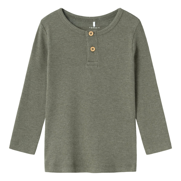 Name It Kab Bluse - Dusty Olive Melange