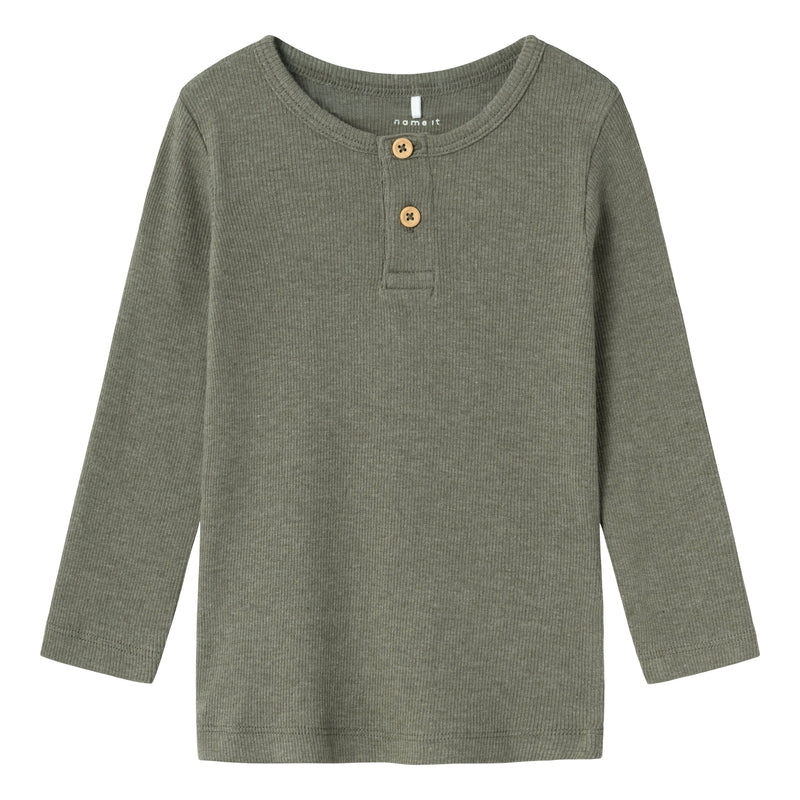 Name It Kab Bluse - Dusty Olive Melange
