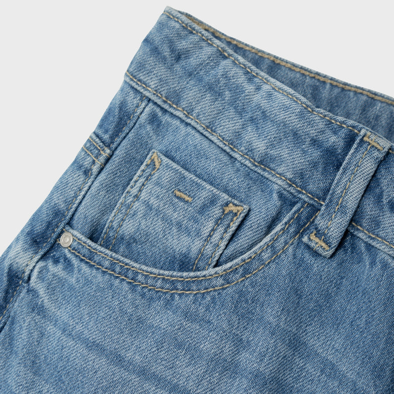 Name It Rose Wide Jeans - Medium Blue Denim
