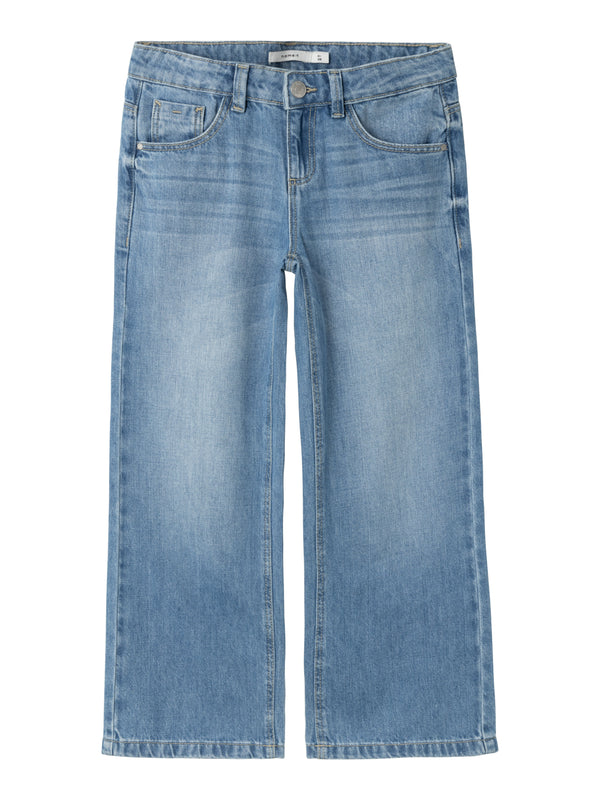 Name It Rose Wide Jeans - Medium Blue Denim