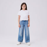 Name It Rose Wide Jeans - Medium Blue Denim
