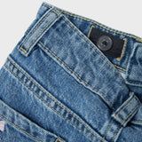 Name It Bella Mom Emb. Jeans - Medium Blue Bows