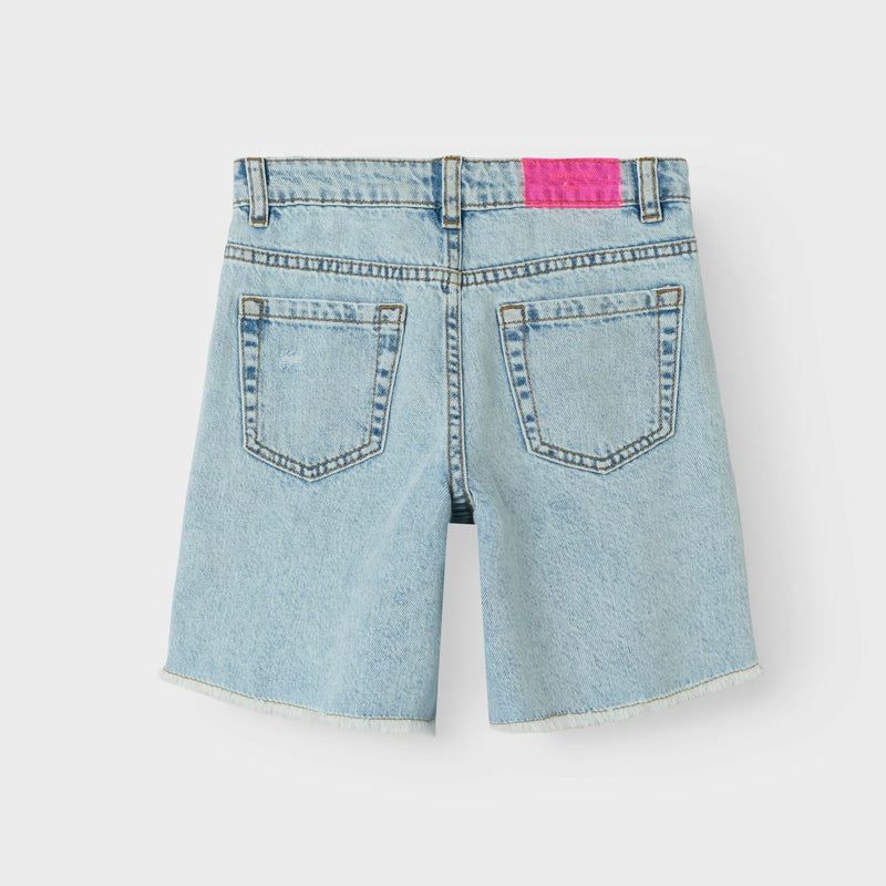 Name It Bella Wide Shorts - Light Blue Bleached Denim