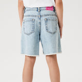 Name It Bella Wide Shorts - Light Blue Bleached Denim