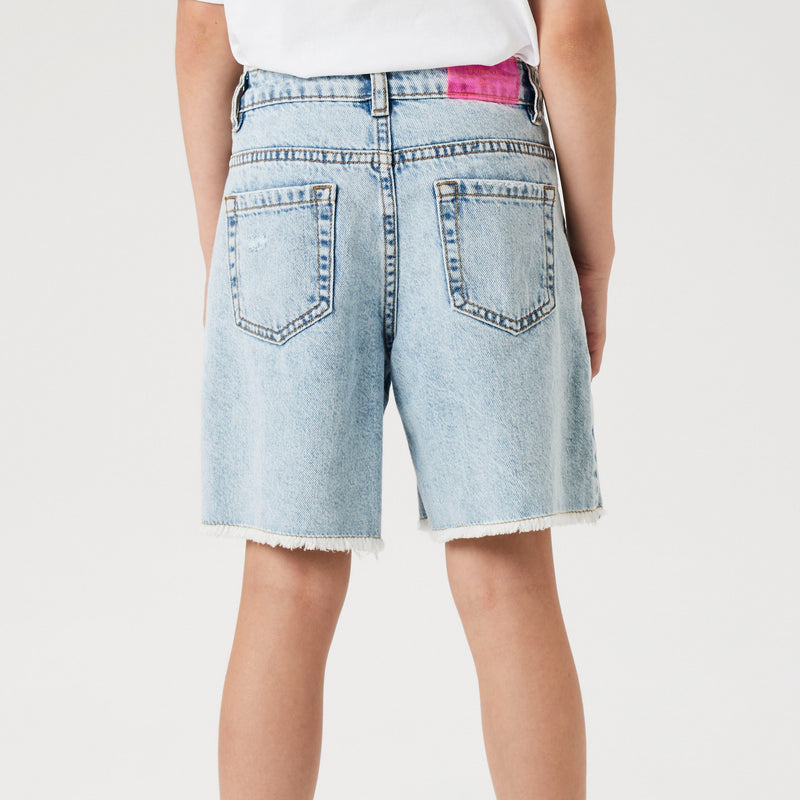 Name It Bella Wide Shorts - Light Blue Bleached Denim
