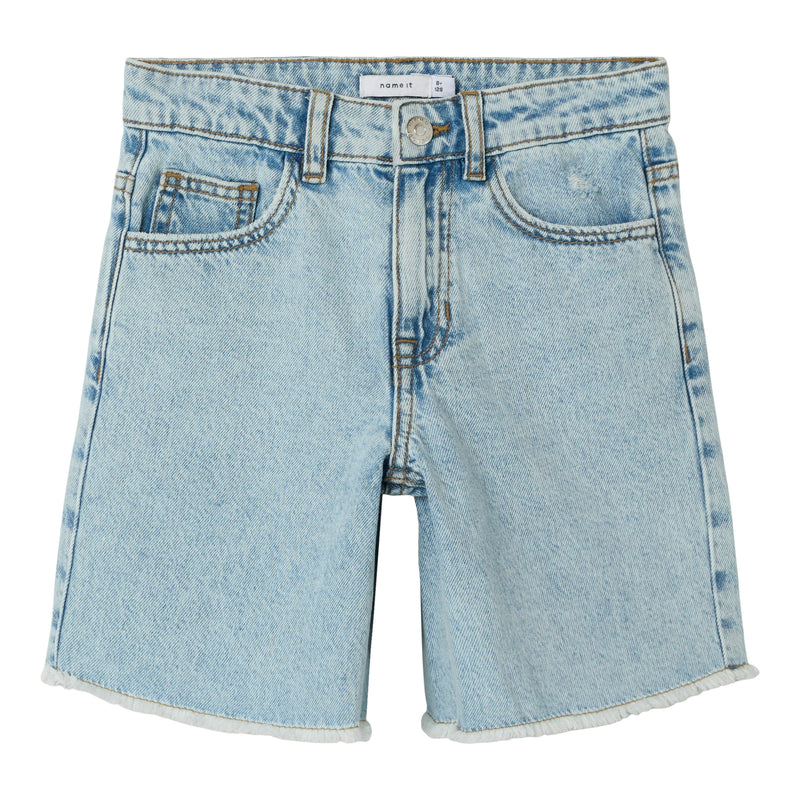 Name It Bella Wide Shorts - Light Blue Bleached Denim
