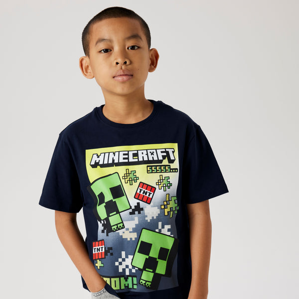 Name It Mus Minecraft T-Shirt - Navy Blazer